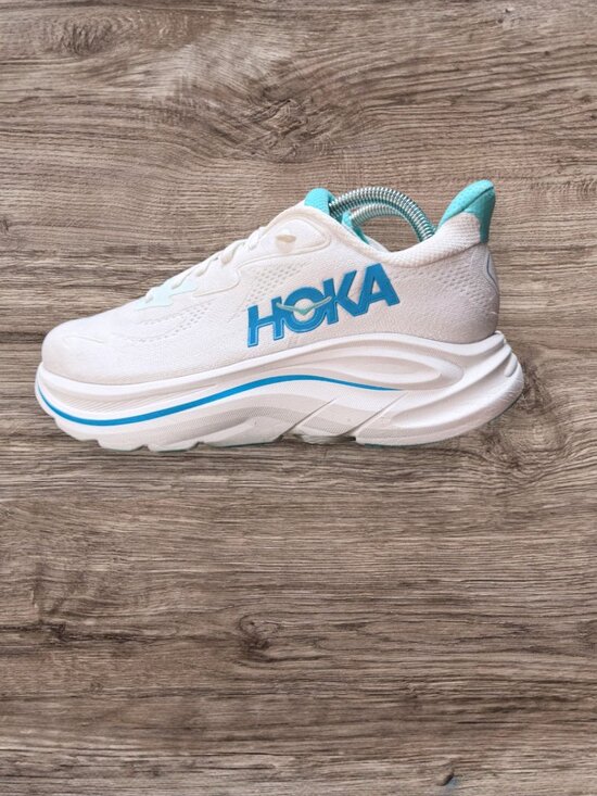 HOKA Clifton 10 Running Shoes Men Wide 7 2E White Blue Athletic Walking Sneakers main image 7